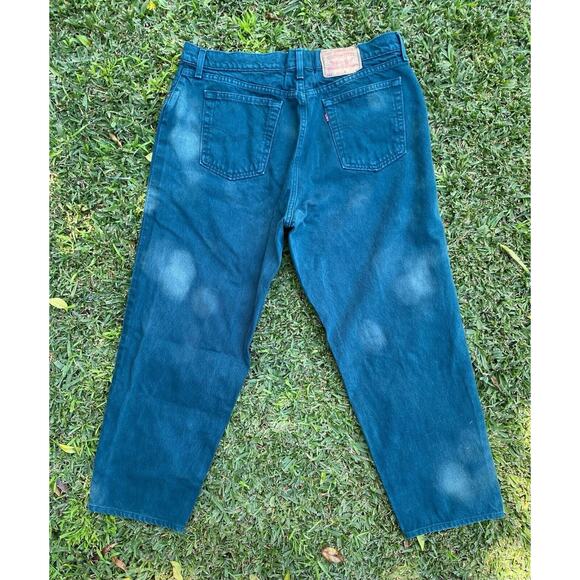 VTG Levis 561 Loose Fit Straight Leg Jeans Pockets 38x28 Forest Green 18 Med - Picture 3 of 11